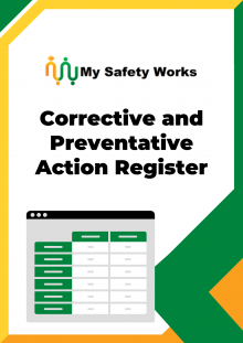 Corrective and Preventative Action Register