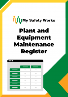 Plant and Equipment Maintenance Register