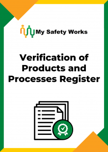 Verification of Products and Processes Register