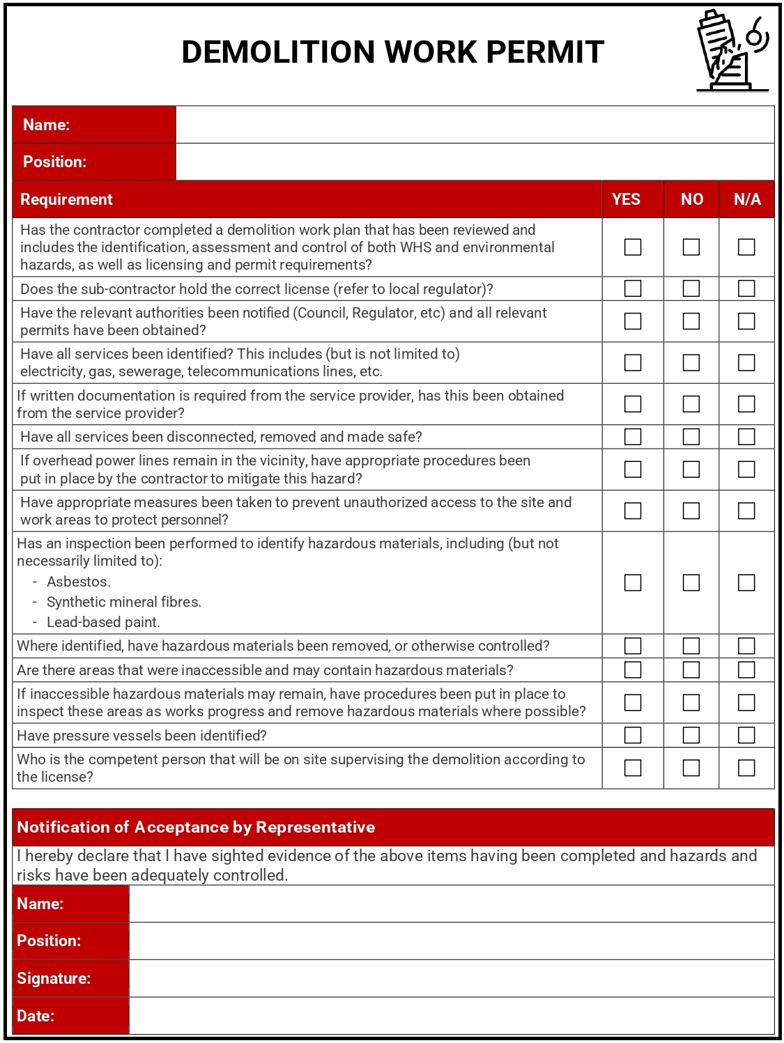 SWMS for Demolition Work | My Safety Works