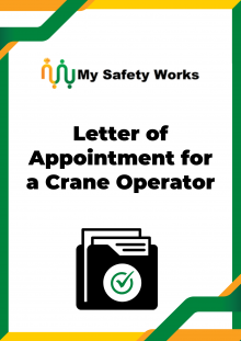 Letter of Appointment for a Crane Operator