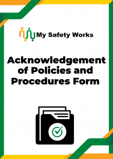 Acknowledgement of Policies and Procedures Form