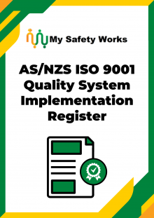 AS/NZS ISO 9001 Quality Management System Implementation Register