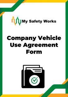 Company Vehicle Use Agreement Form Cover